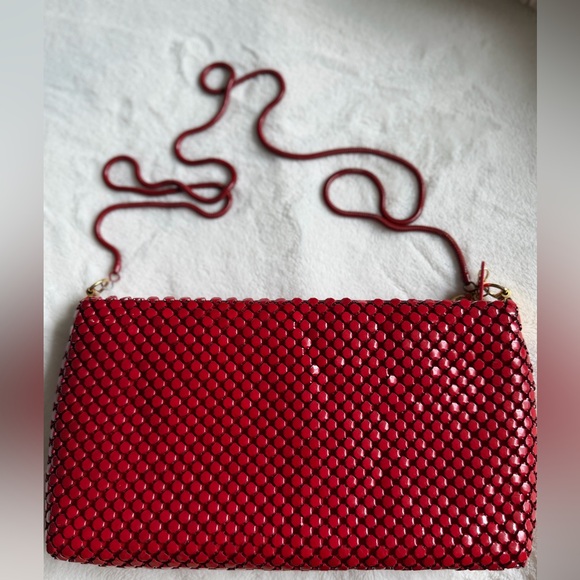 Vintage metal mesh red purse - Picture 7 of 8